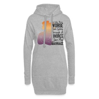 Happy Divorce Party The Only Thing - Hoodie-Kleid - Grau meliert - Vorne