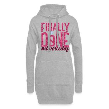 Happy Divorce Party Finally Done - Hoodie-Kleid - Grau meliert - Vorne
