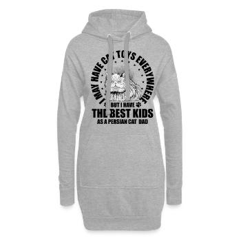 Chat persan Chat Amoureux Propriétaire de chat Persan Longhair C - Sweat-shirt à capuche long Femme - gris chiné - Devant