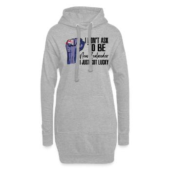 Neuseeländer Stolz Neuseeländer Flagge Gewachsen - Hoodie-Kleid - Grau meliert - Vorne