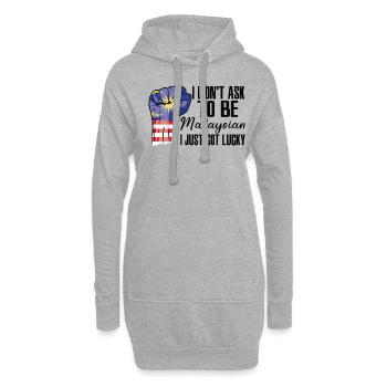 Malaysischer Stolz Malaysische Flagge Gewachsen - Hoodie-Kleid - Grau meliert - Vorne