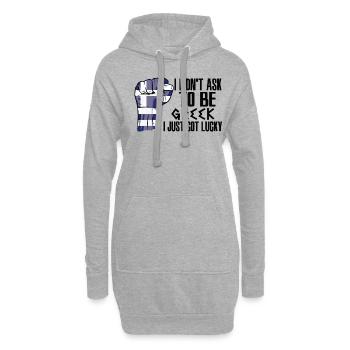 Fierté grecque Drapeau grec cultivé - Sweat-shirt à capuche long Femme - gris chiné - Devant