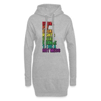 Feminismus Feminismus Frauen Gleichberechtigung - Hoodie-Kleid - Grau meliert - Vorne