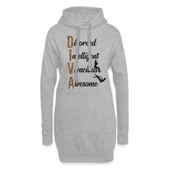 Happy Divorce Party Divorced - Hoodie-Kleid - Grau meliert - Vorne