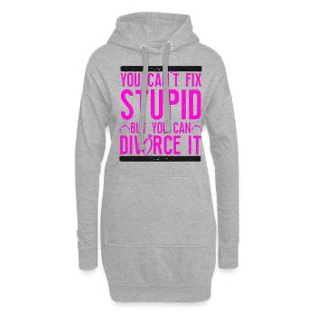 Happy Divorce Party You Can't Fix - Hoodie-Kleid - Grau meliert - Vorne
