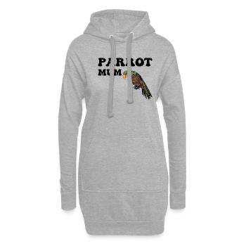 Perroquets Maman - Sweat-shirt à capuche long Femme - gris chiné - Devant