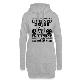 Driving License Passed New Driver Permit Driving S - Hoodie Dress - heather grey - Front