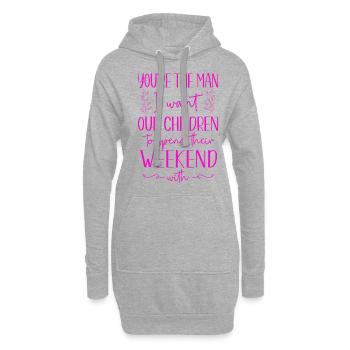 Happy Divorce Party You’re The Man - Sweat-shirt à capuche long Femme - gris chiné - Devant