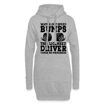 Permis de conduire passé Nouveau permis de conduire S - Sweat-shirt à capuche long Femme - gris chiné - Devant