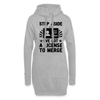 Permis de conduire passé Nouveau permis de conduire S - Sweat-shirt à capuche long Femme - gris chiné - Devant