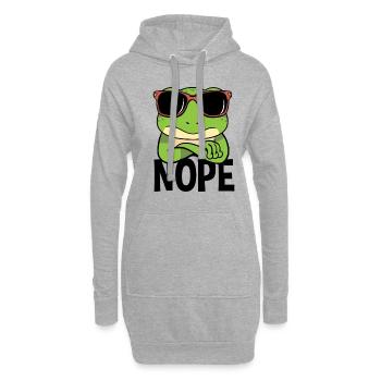 Nope Grenouille Nope Simple Nope - Sweat-shirt à capuche long Femme - gris chiné - Devant