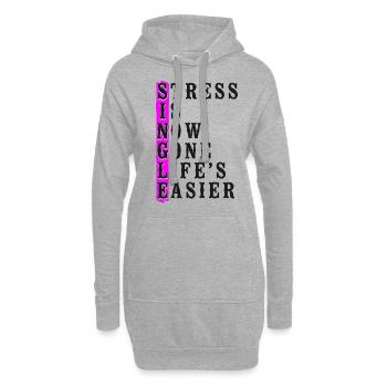 Le stress de la fête de divorce heureuse est maintenant - Sweat-shirt à capuche long Femme - gris chiné - Devant