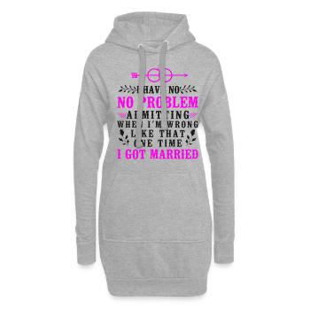 Happy Divorce Party I Have No - Hoodie-Kleid - Grau meliert - Vorne