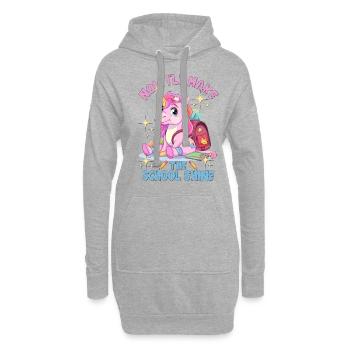 Schulkind Zur Einschulung Goodbye Kindergarten - Hoodie-Kleid - Grau meliert - Vorne