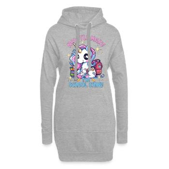 Schulkind Zur Einschulung Goodbye Kindergarten - Hoodie-Kleid - Grau meliert - Vorne