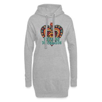Mexiko Strandurlaub am Meer Design Strandmotiv - Hoodie-Kleid - Grau meliert - Vorne