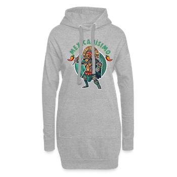 Mexique vacances à la plage au bord de la mer design beach motif - Sweat-shirt à capuche long Femme - gris chiné - Devant