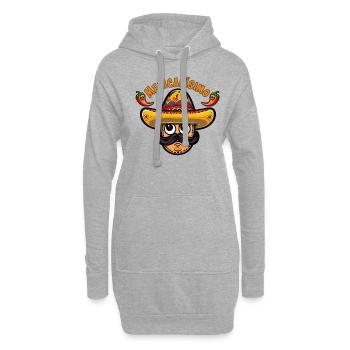 Mexiko Strandurlaub am Meer Design Strandmotiv - Hoodie-Kleid - Grau meliert - Vorne
