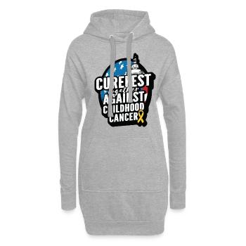 CureFest 2023 CureFest pour les patients atteints de cancer infantile - Sweat-shirt à capuche long Femme - gris chiné - Devant