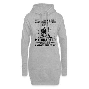 American Quarter Horse Reitpferd Liebhaber Hors - Hoodie-Kleid - Grau meliert - Vorne
