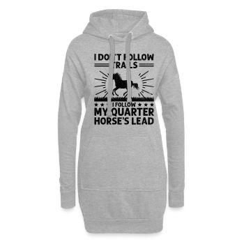 American Quarter Horse Equestrian Horse Lover Hors - Sweat-shirt à capuche long Femme - gris chiné - Devant