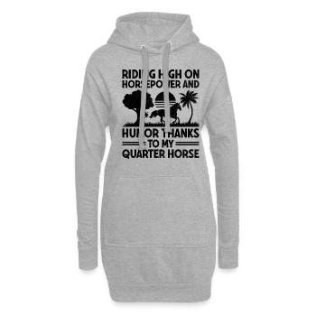American Quarter Horse Reitpferd Liebhaber Hors - Hoodie-Kleid - Grau meliert - Vorne