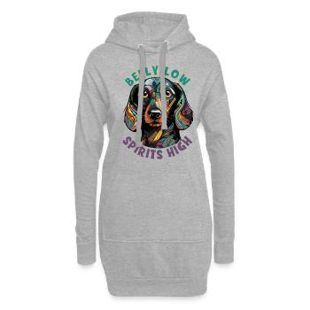Dog Saying Dachshund Design pour les amoureux des chiens - Sweat-shirt à capuche long Femme - gris chiné - Devant