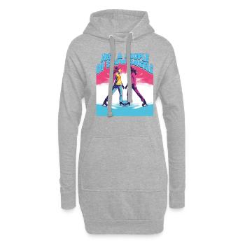 Patineur sur glace Patinage sur glace Patinage sur glace - Sweat-shirt à capuche long Femme - gris chiné - Devant