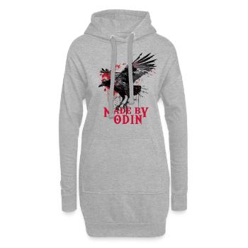 Made by odin Wikinger Kultur - Hoodie-Kleid - Grau meliert - Vorne