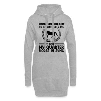 American Quarter Horse Equestrian Horse Lover Hors - Sweat-shirt à capuche long Femme - gris chiné - Devant