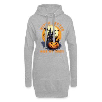 Halloween design für die Halloween Party - Hoodie-Kleid - Grau meliert - Vorne