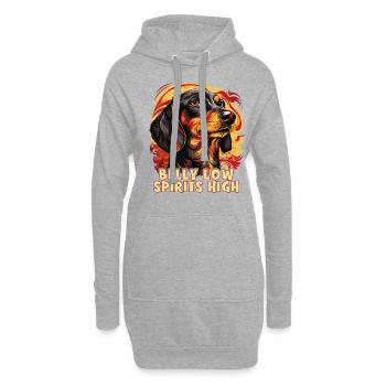 Dog Saying Dachshund Design pour les amoureux des chiens - Sweat-shirt à capuche long Femme - gris chiné - Devant