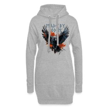 Made by odin Wikinger Kultur - Hoodie-Kleid - Grau meliert - Vorne