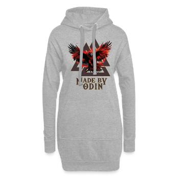 Made by odin Wikinger Kultur - Hoodie-Kleid - Grau meliert - Vorne