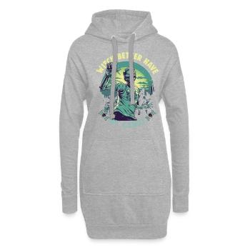 Halloween design für die Halloween Party - Hoodie-Kleid - Grau meliert - Vorne