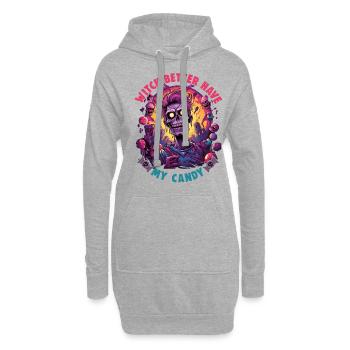 Halloween design für die Halloween Party - Hoodie-Kleid - Grau meliert - Vorne