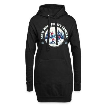 Snowball Fight Crew - Snow much fun it’s criminal - Sweat-shirt à capuche long Femme - noir - Devant