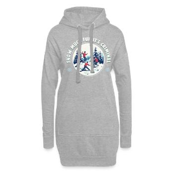 Snowball Fight Crew - Snow much fun it’s criminal - Sweat-shirt à capuche long Femme - gris chiné - Devant