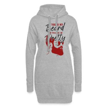 Beard Lover Bearded Man Ginger - Hoodie-Kleid - Grau meliert - Vorne