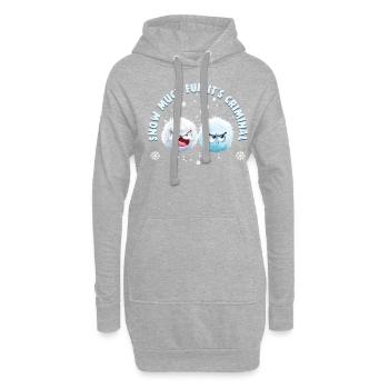 Snowball Fight Crew - Neige beaucoup amusant c’est criminel - Sweat-shirt à capuche long Femme - gris chiné - Devant