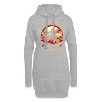 Tai Chi Chuan Master the Moment Taijiquan - Hoodie-Kleid - Grau meliert - Vorne
