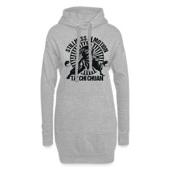 Taijiquan Stillness in Motion Tai Chi Chuan - Hoodie-Kleid - Grau meliert - Vorne