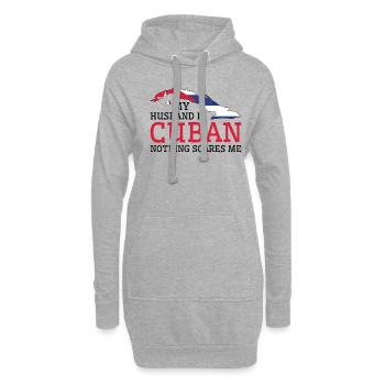 Nichts macht mir Angst Meine Frau ist Kubanerin - Hoodie-Kleid - Grau meliert - Vorne