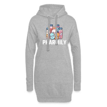 Pharmacist Technician, definition of Pharmily - Hoodie-Kleid - Grau meliert - Vorne
