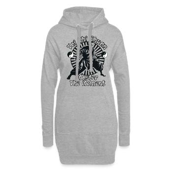 Tai Chi Chuan Master the Moment Taijiquan - Hoodie-Kleid - Grau meliert - Vorne