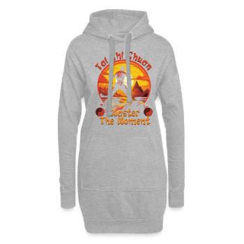 Tai Chi Chuan Master the Moment Taijiquan - Hoodie-Kleid - Grau meliert - Vorne