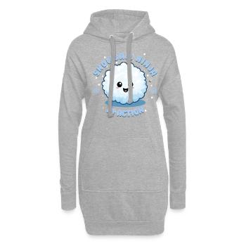 Schneeballschlacht - Snowball Ninja in Action - Hoodie-Kleid - Grau meliert - Vorne