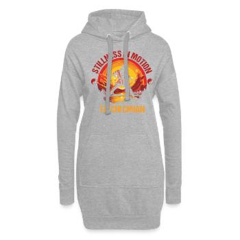 Taijiquan Stillness in Motion Tai Chi Chuan - Hoodie-Kleid - Grau meliert - Vorne
