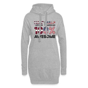 Lettische amerikanische Patriotin USA Gewachsen - Hoodie-Kleid - Grau meliert - Vorne
