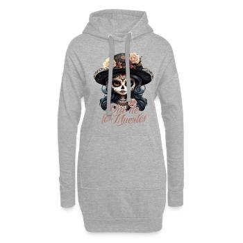 Dia de los Muertos Mexico Day of the Dead Design - Hoodie Dress - heather grey - Front